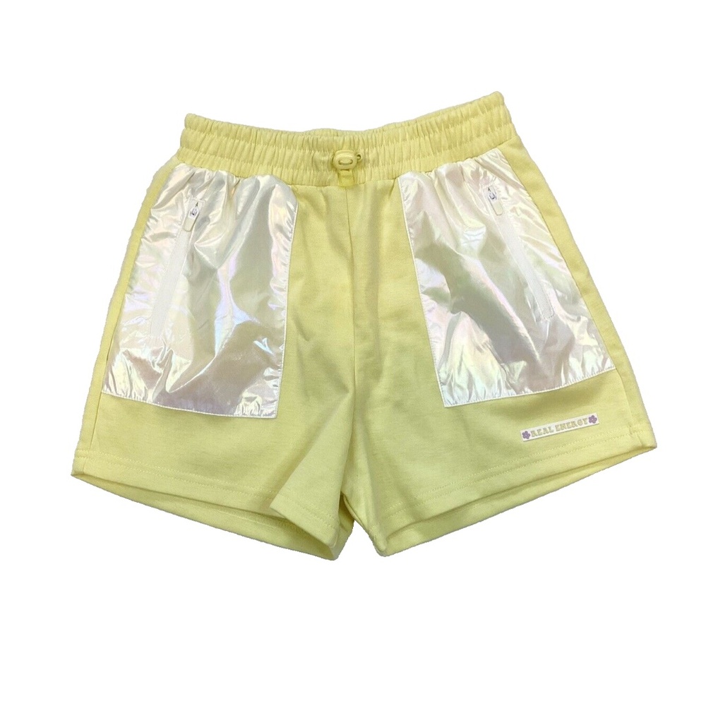 Zara Girl Sporty Collection Yellow Shorts Size 11-12 Soft Elastic Waist Pockets